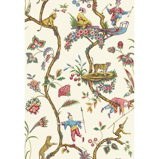 Wallpops White Chinoise Exotique Scalamandre Self Adhesive Wallpaper